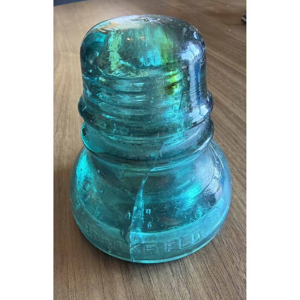 Brookfield Aqua-Blue Glass Insulator